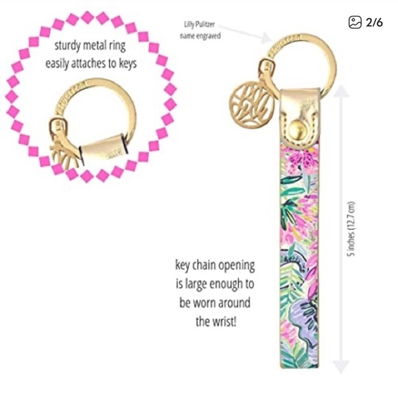 Lilly pulitzer strap keychain slathouse soiree NWT in package - Picture 2 of 5
